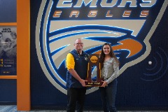 Phil Engel (Director of Communications and Sports Information) and Taylor Seay (Assistant Director for Athletic Communications) for Emory University women's golf.